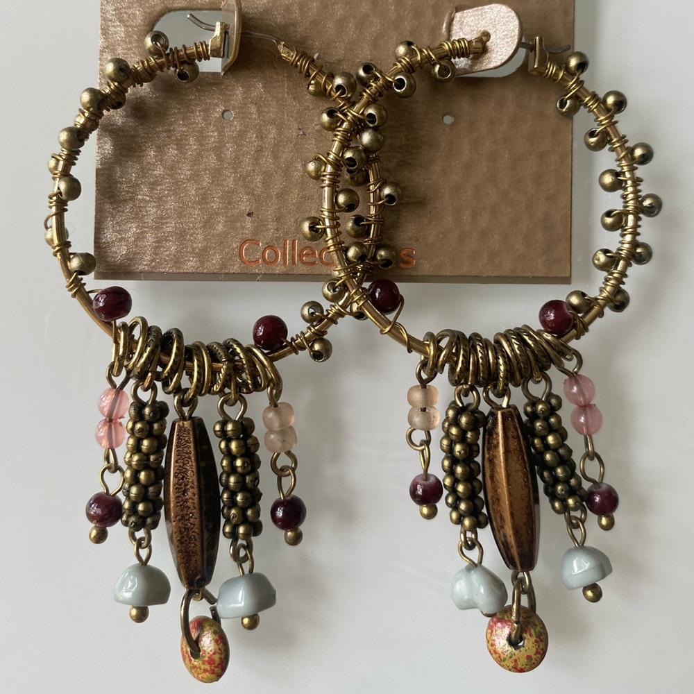 Treska Boho Beaded Dangle Earrings.